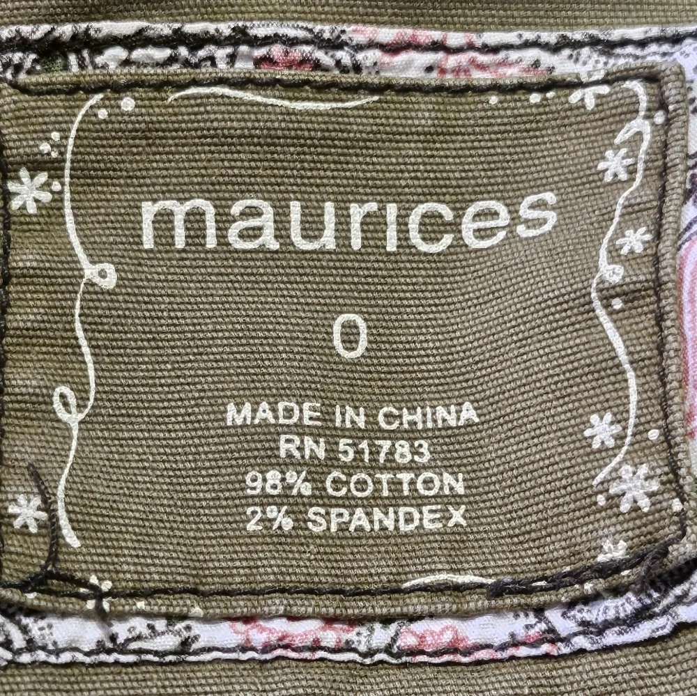 Maurices Button up Cargo jacket Olive Green Size 14/16